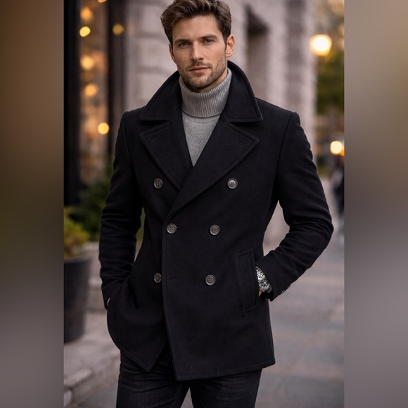 Ralph Lauren Other - Ralph Ralph Lauren Vintage Men's Black Double-Breasted Pea Coat Size 38R